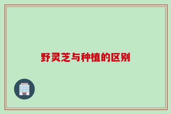 野灵芝与种植的区别