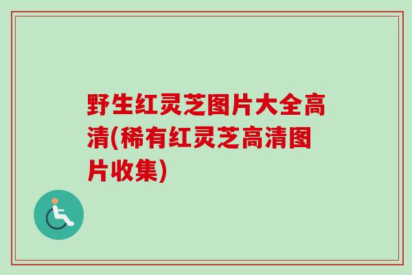 野生红灵芝图片大全高清(稀有红灵芝高清图片收集)