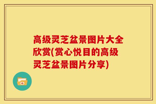高级灵芝盆景图片大全欣赏(赏心悦目的高级灵芝盆景图片分享)