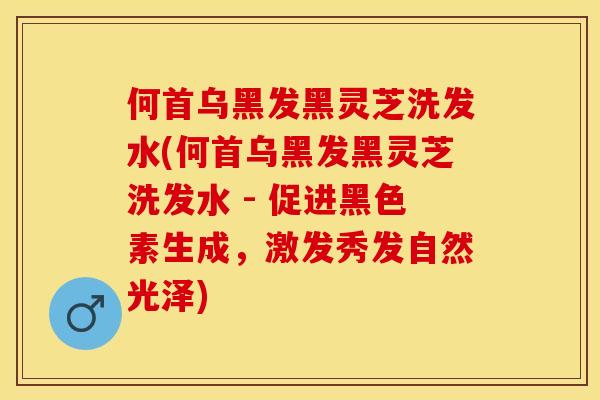 何首乌黑发黑灵芝洗发水(何首乌黑发黑灵芝洗发水 - 促进黑色素生成，激发秀发自然光泽)