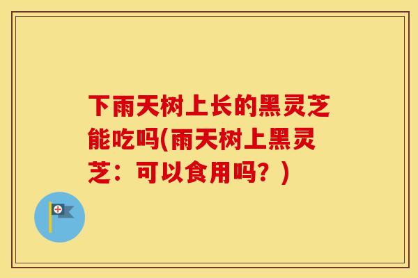 下雨天树上长的黑灵芝能吃吗(雨天树上黑灵芝：可以食用吗？)