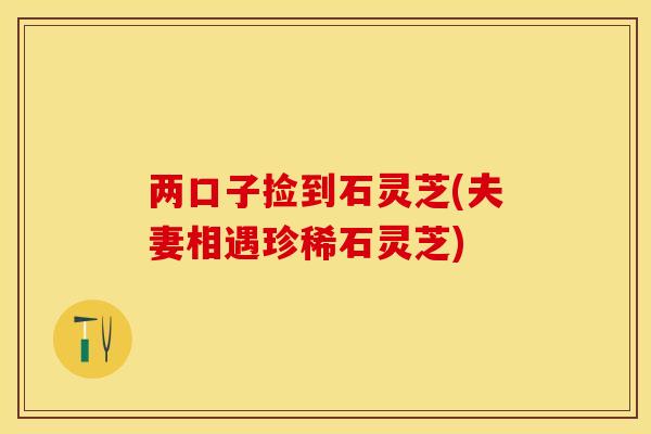两口子捡到石灵芝(夫妻相遇珍稀石灵芝)