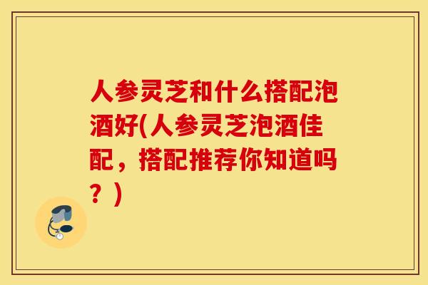 人参灵芝和什么搭配泡酒好(人参灵芝泡酒佳配，搭配推荐你知道吗？)