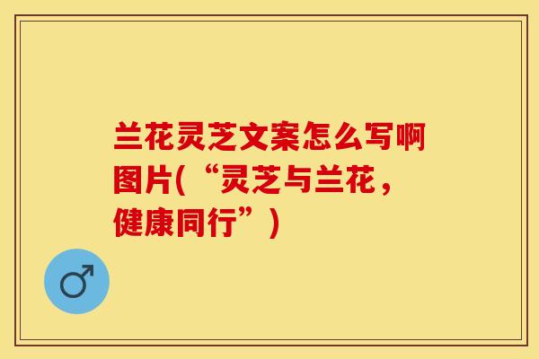 兰花灵芝文案怎么写啊图片(“灵芝与兰花，健康同行”)