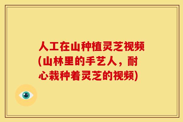 人工在山种植灵芝视频(山林里的手艺人，耐心栽种着灵芝的视频)