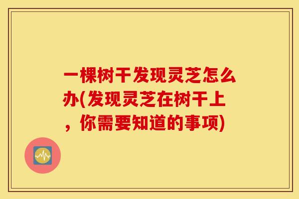 一棵树干发现灵芝怎么办(发现灵芝在树干上，你需要知道的事项)