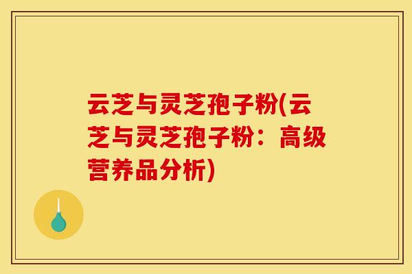 云芝与灵芝孢子粉(云芝与灵芝孢子粉：高级营养品分析)