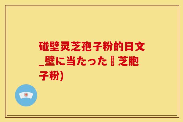 碰壁灵芝孢子粉的日文_壁に当たった霊芝胞子粉)