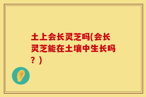土上会长灵芝吗(会长灵芝能在土壤中生长吗？)