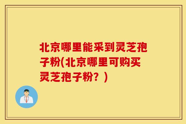 北京哪里能采到灵芝孢子粉(北京哪里可购买灵芝孢子粉？)