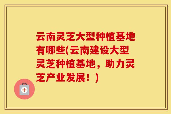云南灵芝大型种植基地有哪些(云南建设大型灵芝种植基地，助力灵芝产业发展！)