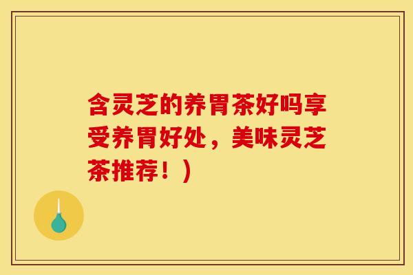 含灵芝的养胃茶好吗享受养胃好处，美味灵芝茶推荐！)