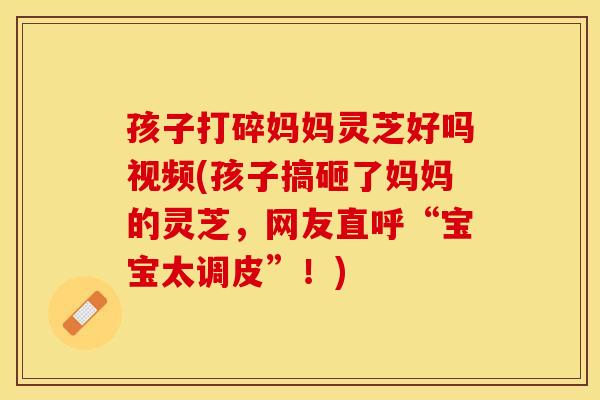 孩子打碎妈妈灵芝好吗视频(孩子搞砸了妈妈的灵芝，网友直呼“宝宝太调皮”！)