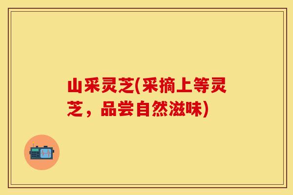 山采灵芝(采摘上等灵芝，品尝自然滋味)