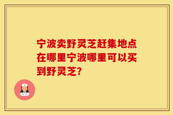 宁波卖野灵芝赶集地点在哪里宁波哪里可以买到野灵芝？