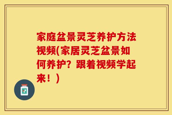 家庭盆景灵芝养护方法视频(家居灵芝盆景如何养护？跟着视频学起来！)