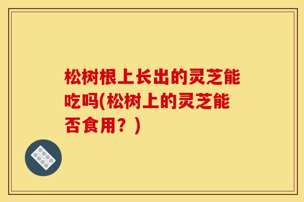 松树根上长出的灵芝能吃吗(松树上的灵芝能否食用？)