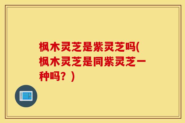 枫木灵芝是紫灵芝吗(枫木灵芝是同紫灵芝一种吗？)
