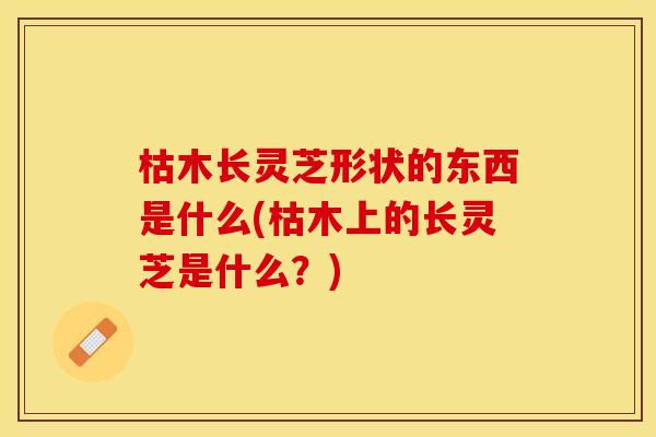 枯木长灵芝形状的东西是什么(枯木上的长灵芝是什么？)