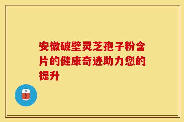 安徽破壁灵芝孢子粉含片的健康奇迹助力您的提升