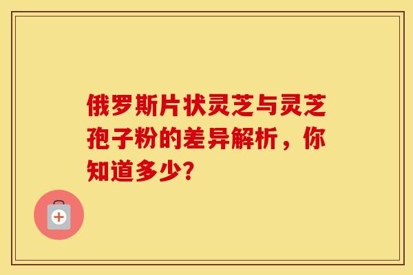 俄罗斯片状灵芝与灵芝孢子粉的差异解析，你知道多少？