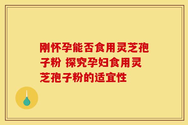 刚怀孕能否食用灵芝孢子粉 探究孕妇食用灵芝孢子粉的适宜性
