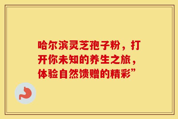 哈尔滨灵芝孢子粉，打开你未知的养生之旅，体验自然馈赠的精彩”