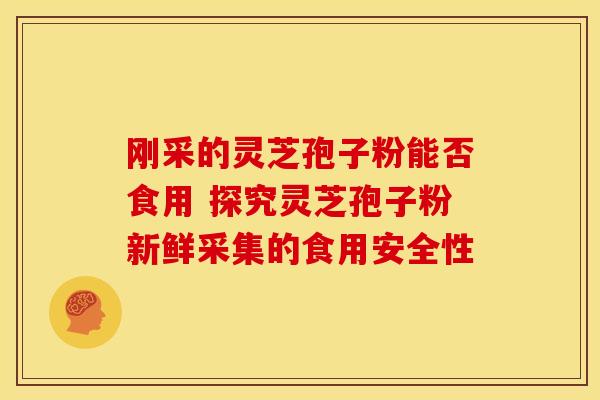 刚采的灵芝孢子粉能否食用 探究灵芝孢子粉新鲜采集的食用安全性