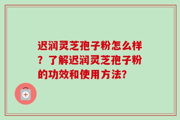 迟润灵芝孢子粉怎么样？了解迟润灵芝孢子粉的功效和使用方法？