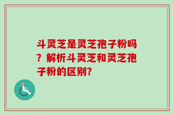 斗灵芝是灵芝孢子粉吗?解析斗灵芝和灵芝孢子粉的区别?