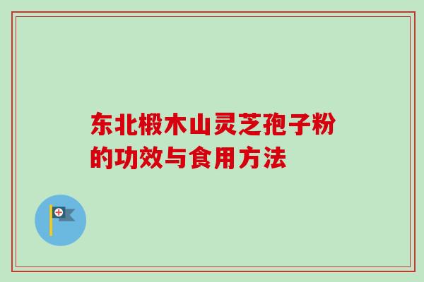 东北椴木山灵芝孢子粉的功效与食用方法