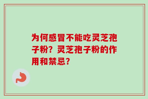 为何不能吃灵芝孢子粉？灵芝孢子粉的作用和禁忌？