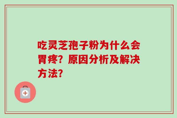 吃灵芝孢子粉为什么会胃疼?原因分析及解决方法? 吃灵芝孢子粉为什么会胃疼?原因分析及解决方法?