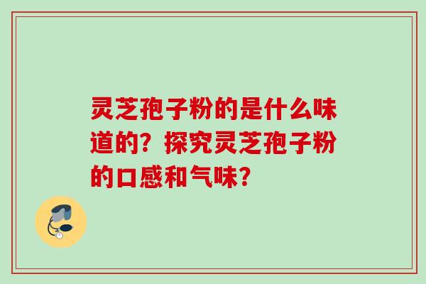 灵芝孢子粉的是什么味道的？探究灵芝孢子粉的口感和气味？