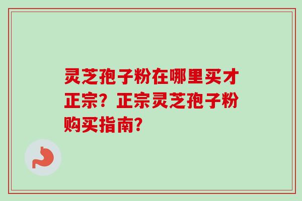 灵芝孢子粉在哪里买才正宗?正宗灵芝孢子粉购买指南?