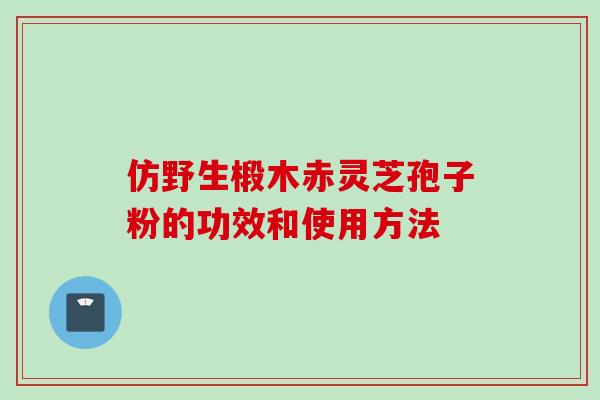 仿野生椴木赤灵芝孢子粉的功效和使用方法 仿野生椴木赤灵芝孢子粉的功效和使用方法