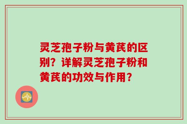 灵芝孢子粉与黄芪的区别？详解灵芝孢子粉和黄芪的功效与作用？