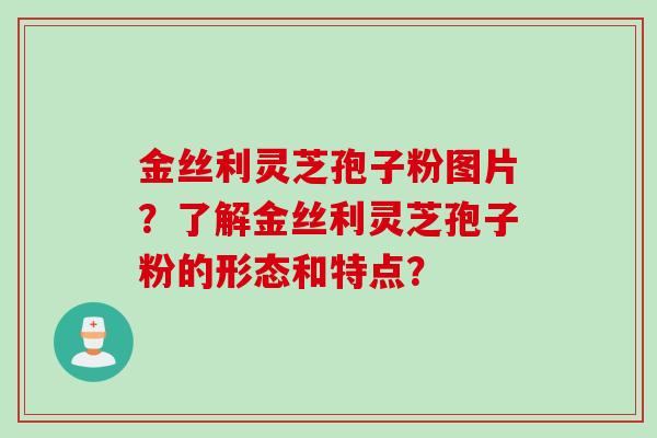 金丝利灵芝孢子粉图片?了解金丝利灵芝孢子粉的形态和特点?
