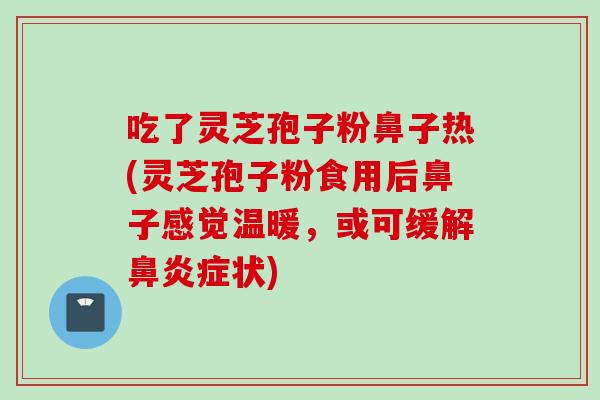 吃了灵芝孢子粉鼻子热(灵芝孢子粉食用后鼻子感觉温暖，或可缓解鼻炎症状)