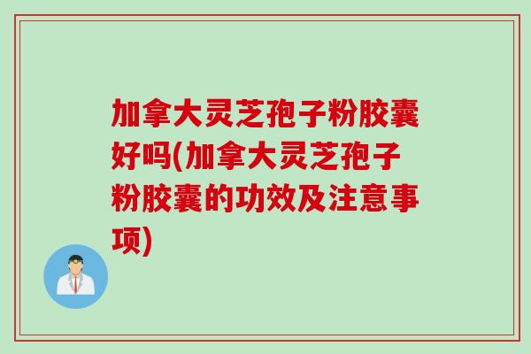 加拿大灵芝孢子粉胶囊好吗(加拿大灵芝孢子粉胶囊的功效及注意事项)