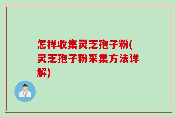 怎样收集灵芝孢子粉(灵芝孢子粉采集方法详解)