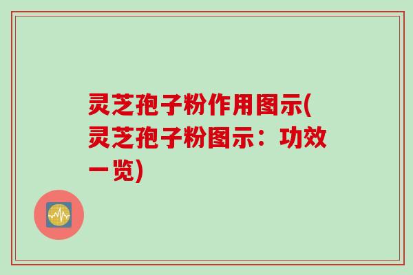 灵芝孢子粉作用图示(灵芝孢子粉图示：功效一览)