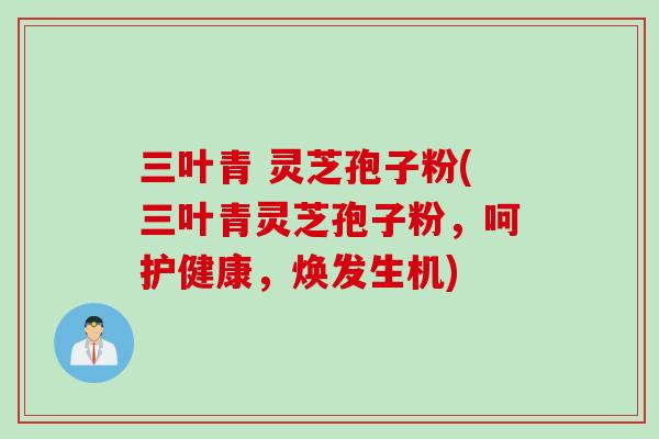 三叶青 灵芝孢子粉(三叶青灵芝孢子粉,呵护健康,焕发生机) 三叶青 灵芝孢子粉(三叶青灵芝孢子粉,呵护健康,焕发生机)