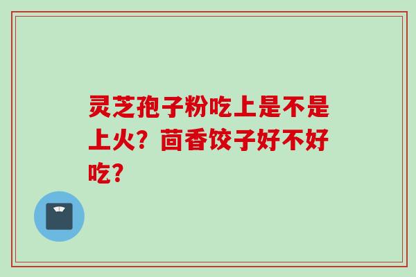 灵芝孢子粉吃上是不是上火？茴香饺子好不好吃？