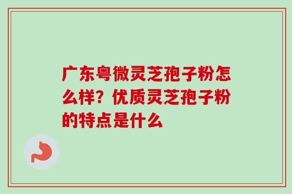 广东粤微灵芝孢子粉怎么样？优质灵芝孢子粉的特点是什么