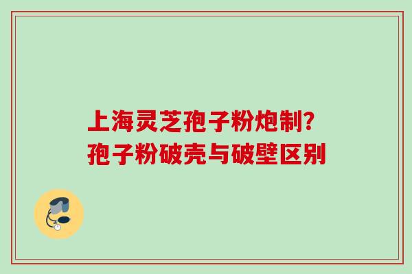 上海灵芝孢子粉炮制？孢子粉破壳与破壁区别