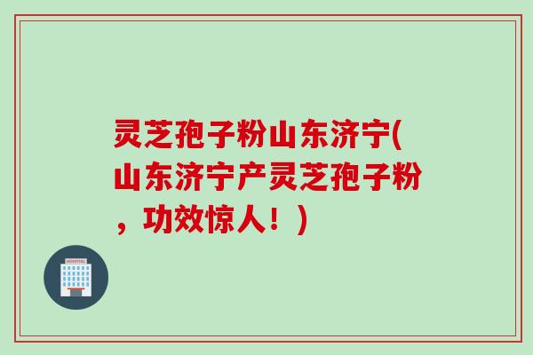 灵芝孢子粉山东济宁(山东济宁产灵芝孢子粉，功效惊人！)