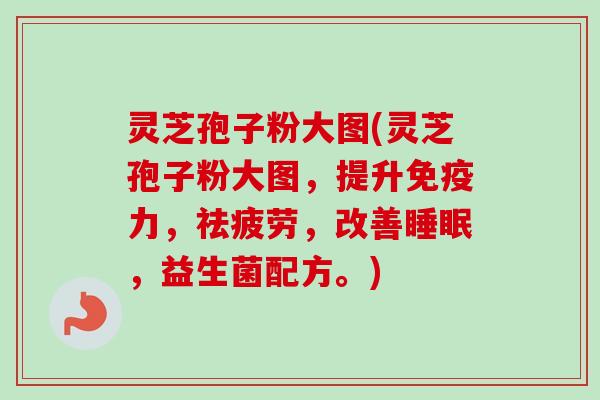 灵芝孢子粉大图(灵芝孢子粉大图，提升免疫力，祛疲劳，改善睡眠，益生菌配方。)