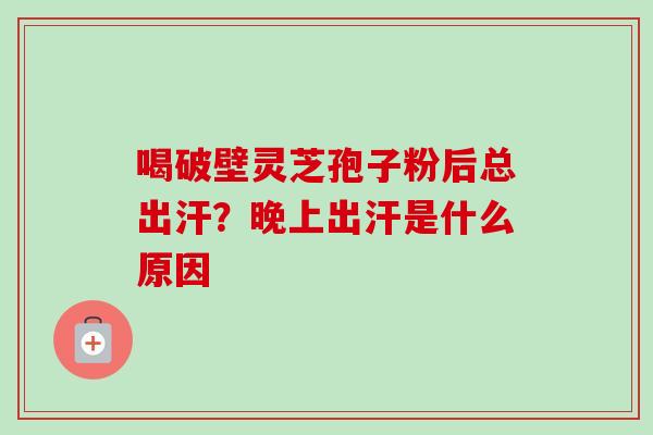 喝破壁灵芝孢子粉后总出汗?晚上出汗是什么原因