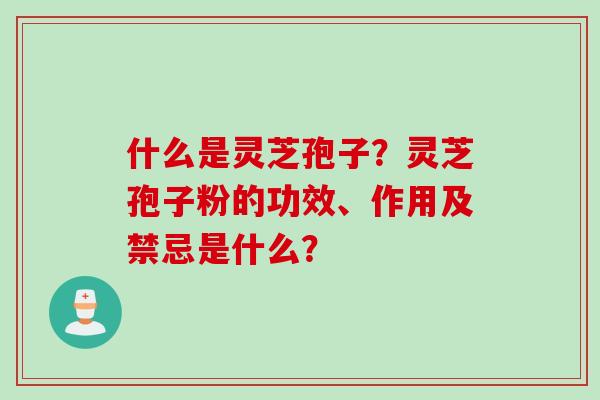 什么是灵芝孢子？灵芝孢子粉的功效、作用及禁忌是什么？